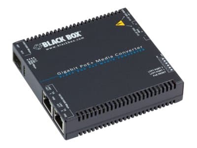 Black Box - Fibermediekonverterare - GigE - 10Base-T, 100Base-TX, 1000Base-T - RJ-45 / SFP (mini-GBIC) - TAA-kompatibel