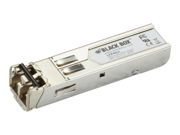 Black Box with Extended Diagnostics - SFP (mini-GBIC) transceivermodul - 100Mb LAN - 100Base-FX - opp til 2 km - 1310 nm
