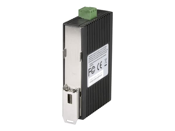 Black Box Hardened Mini Industrial - Fibermedieomformer - 100Mb LAN - 10Base-T, 1000Base-FX, 100Base-TX - ST flermodus / RJ-45 - opp til 20 km