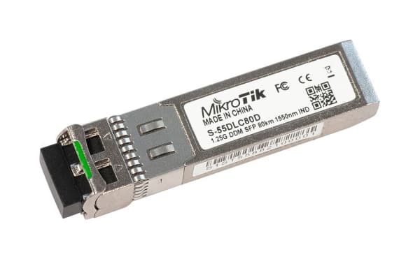 MikroTik S-55DLC80D - SFP (mini-GBIC) transceivermodul - SFP (mini-GBIC) / LC-enkeltmodus - opp til 80 km - 1550 nm