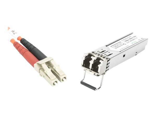 DIGITUS - SFP-sändar/mottagarmodul (mini-GBIC) - 1GbE - 1000Base-SX - SFP (mini-GBIC) / LC multiläge - upp till 550 m - 850 nm
