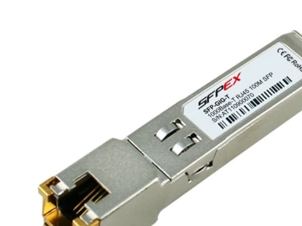 Alcatel-Lucent - SFP-sändar/mottagarmodul (mini-GBIC) - 1GbE - 1000Base-T - RJ-45 - för Alcatel-Lucent OmniSwitch 6855-14, 6855-24, 6855-P14, 6855-U1