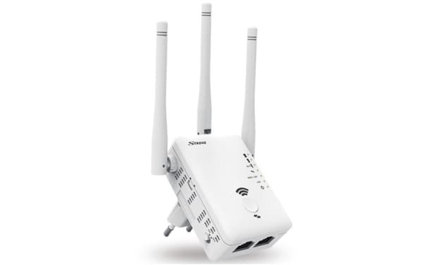 Strong Dual Band Repeater 750 - Rekkeviddeutvider for Wi-Fi - 2 porter - 100Mb LAN - Wi-Fi 5 - 2.4 GHz, 5 GHz