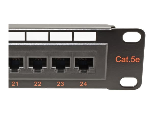 Roline - Koblingspanel - CAT 5e - UTP - svart - 19" - 24 porter