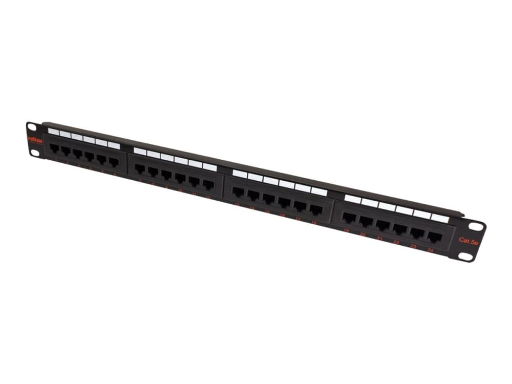 Roline - Patch-panel - CAT 5e - UTP - svart - 19" - 24 portar