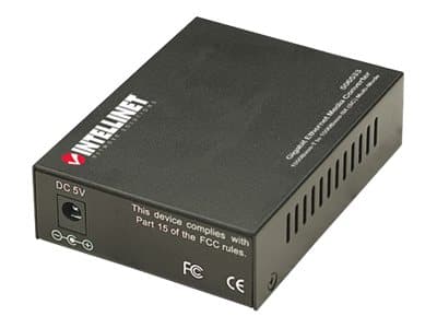Intellinet Gigabit Ethernet Media Converter, 1000Base-T to 1000Base-Sx (SC) Multi-Mode, 550m - Fibermediekonverterare - 1GbE - 1000Base-SX, 1000Base-