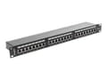 Miniatyrbilde 2 av 5: Lanberg PPS6-1024-B - Koblingspanel - CAT 6 - STP - RJ-45 X 24 - RAL 9004, svart - 1U - 19"