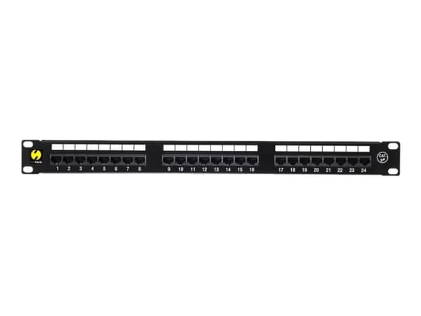 Netrack - Koblingspanel - CAT 5e - UTP - RJ-45 X 24 - svart - 19"