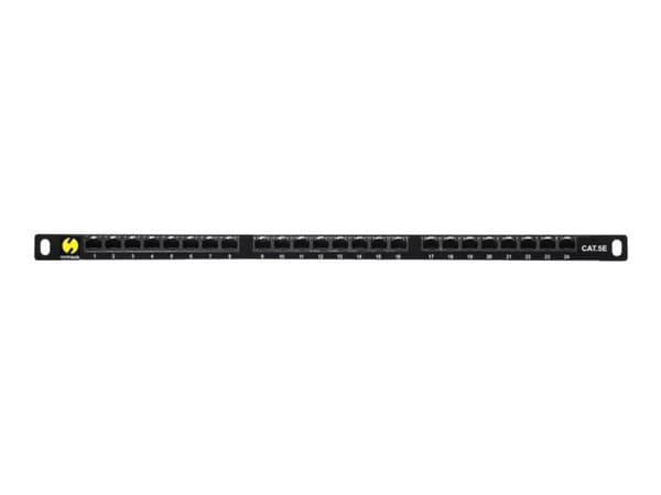 Netrack - Koblingspanel - CAT 5e - UTP - RJ-45 X 24 - 0.5U - 10"/19" Sort
