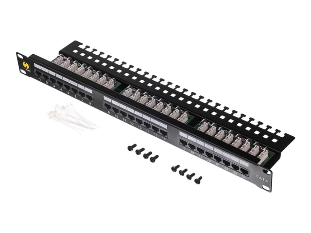 Netrack - Patch-panel - rackmontering - CAT 6 - UTP - RJ-45 X 24 - 19"