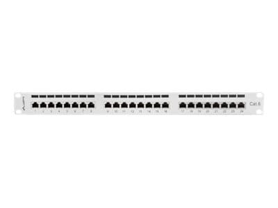 Lanberg PPS6-1024-S, RJ-45, Cat6, Harmaa, Metalli, Telinekiinnitys, 1U