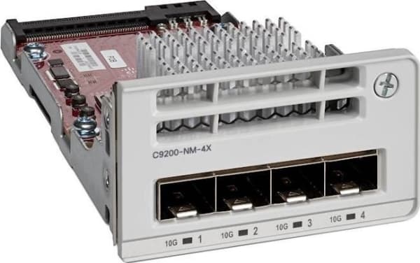 Cisco Catalyst 9200 Series Network Module - Utvidelsesmodul - 10 Gigabit SFP+ x 4 - for P/N: C9200-24PXG-10E, C9200-24T-10A, C9200-24T-10E, C9200-48P