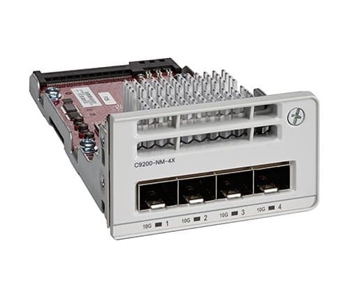 Cisco Catalyst 9200 Series Network Module - Utvidelsesmodul - 10 Gigabit SFP+ x 4 - for P/N: C9200-24PXG-10E, C9200-24T-10A, C9200-24T-10E, C9200-48P
