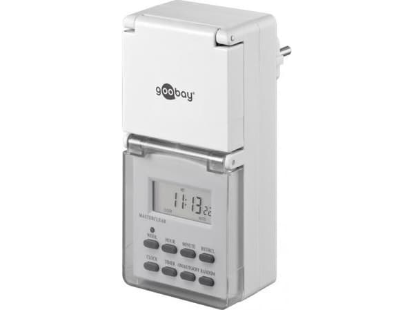 Goobay 51301, Daglig timer/veckotimer, Vit, Digital, LCD, Knappar, 1 min