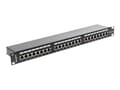 Miniatyrbilde 1 av 5: Lanberg PPS5-1024-B - Koblingspanel - CAT 5e - STP - RJ-45 X 24 - RAL 9004, svart - 1U - 19"