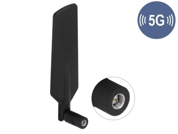 Delock - Antenne - Smart Home - 3 dBi - rundtstrålende - innendørs, skruemontering - svart