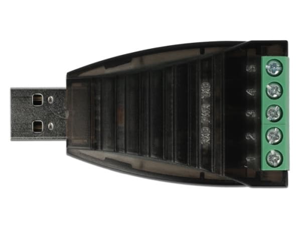 DeLOCK - USB-adapter - USB (han) til 5 pins terminalblok - 2500 V - sort