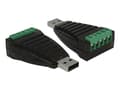 Miniatyrbild 5 av 5: DeLOCK - USB-adapter - USB (han) til 5 pins terminalblok - 2500 V - sort