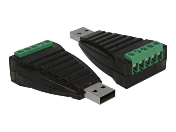 DeLOCK - USB-adapter - USB (han) til 5 pins terminalblok - 2500 V - sort