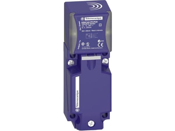 Schneider Electric XS8C4A4PCP20, Blå, CE CSA UL, 12 - 48 V, 40 mm, 40 mm, 117 mm