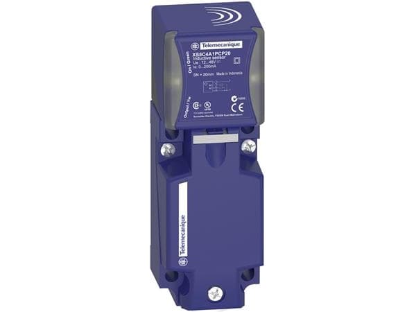 Schneider Electric XS8C4A4PCP20, Blå, CE CSA UL, 12 - 48 V, 40 mm, 40 mm, 117 mm