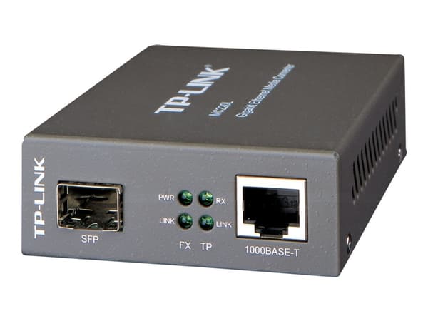 TP-Link MC220L - Fibermedieomformer - 1GbE - 1000Base-LX, 1000Base-SX, 1000Base-LH - RJ-45 / SFP (mini-GBIC) - opp til 10 km - 850 nm / 1310 nm - for