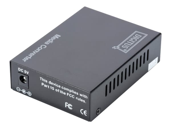 DIGITUS DN-82020-1 - Fibermedieomformer - 100Mb LAN - 10Base-T, 100Base-FX, 100Base-TX - RJ-45 / SC flermodus - opp til 2 km - 1310 nm