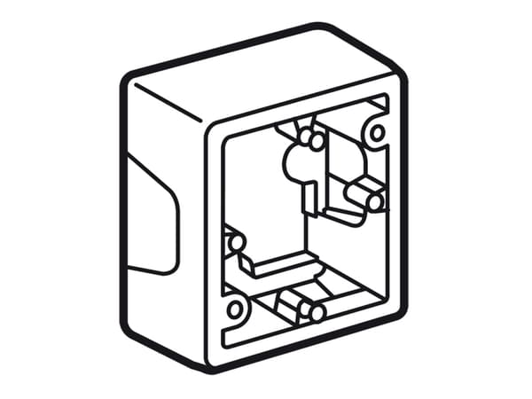 Legrand Poedic utenpåliggende boks 41mm Cariva Valena hvit - 776181
