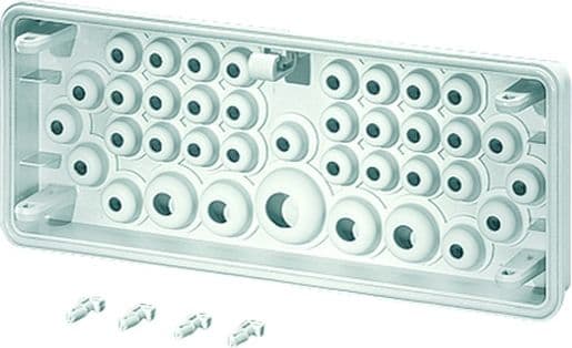 Hensel wall plate 38 x membrane length up to 7-29mm IP65 for walls 300mm Mi FP38 (HPL2000318)