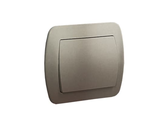 Kontakt-Simon AW1/29, Satin stål, Plast, IP20, 250 V, 10 A, 90 mm