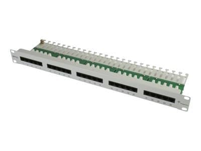 Telegärtner ISDN/Telephone Patch Panel MPPI25-H - Koblingspanel - lysegrå, RAL 7035 - 1U - 19" - 25 porter