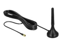 Delock LTE Antenna - Antenne - Smart Home - 1 - 2 dBi - rundtstrålende - innendørs / utendørs, magnetmonterbar - svart