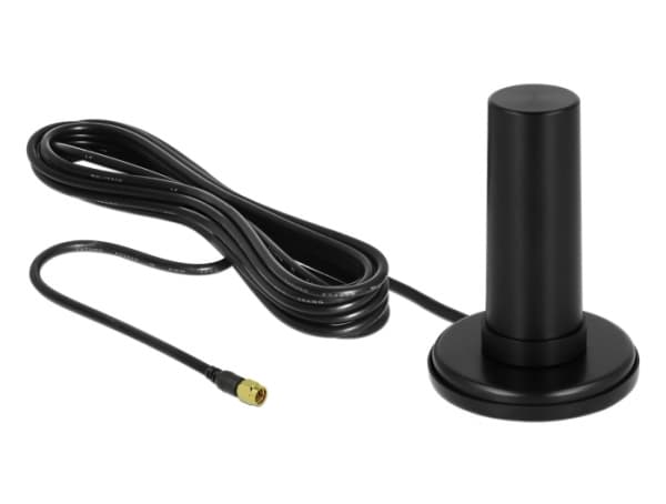 Delock 5G LTE - Antenne - rundtstrålende - innendørs / utendørs, magnetmonterbar - svart