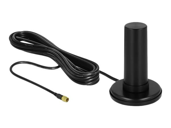 Delock 5G LTE - Antenne - rundtstrålende - innendørs / utendørs, magnetmonterbar - svart