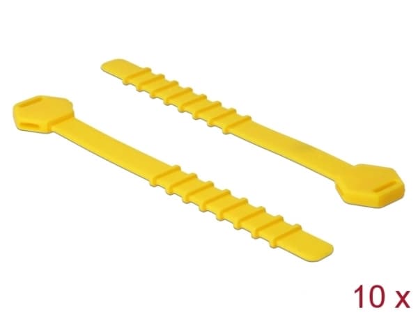 Delock - Kabelfestebånd - 12 cm - gul (en pakke 10)