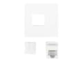 Pikkukuva 2 / 5: Lanberg WS-4545-RJ45K-W, Valkoinen, Polykarbonaatti (PC), Ruuviton, Lanberg, RJ-45, Keystone-moduulipidike