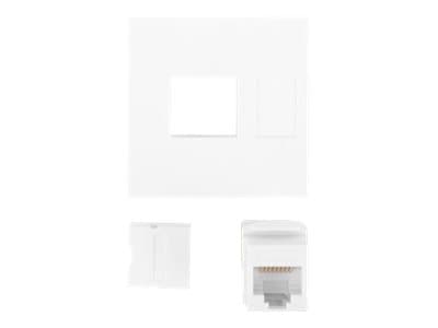 Lanberg WS-4545-RJ45K-W, Valkoinen, Polykarbonaatti (PC), Ruuviton, Lanberg, RJ-45, Keystone-moduulipidike