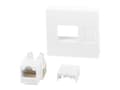 Pikkukuva 1 / 5: Lanberg WS-4545-RJ45K-W, Valkoinen, Polykarbonaatti (PC), Ruuviton, Lanberg, RJ-45, Keystone-moduulipidike