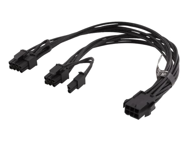 DELTACO SSI-63 - Strømsplitter - 6-pins PCIe-strøm til 8-pins PCIe-strøm