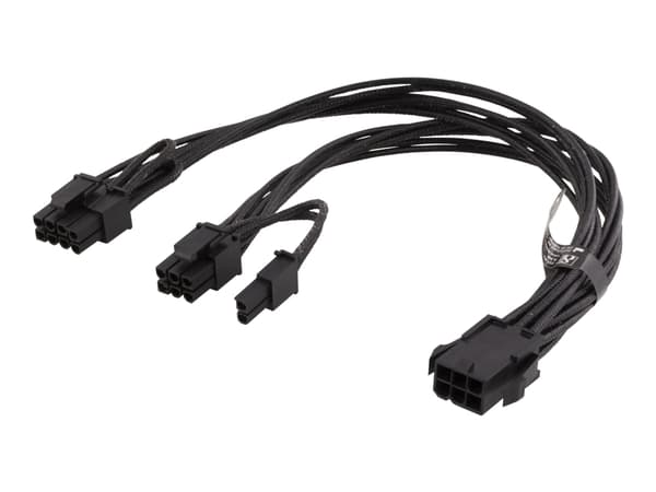 DELTACO SSI-63 - Strømsplitter - 6-pins PCIe-strøm til 8-pins PCIe-strøm