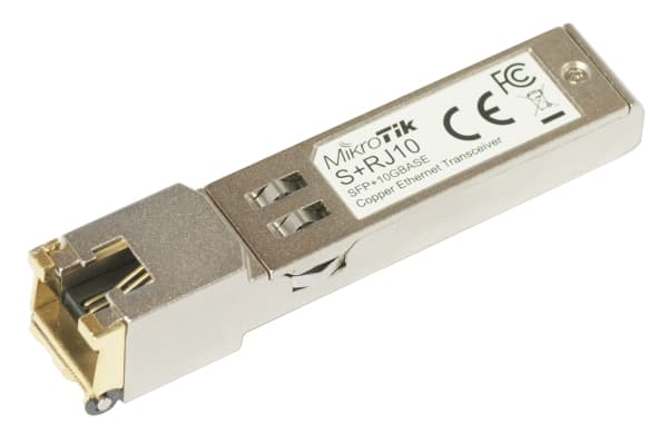 MikroTik S+RJ10 - SFP+ sändar/mottagarmodul - 10GbE, 5GbE, 2.5GbE - 10Base-T, 100Base-TX, 1000Base-T, 10GBase-T, 2.5GBase-T, 5GBase-T / RJ-45 - upp t