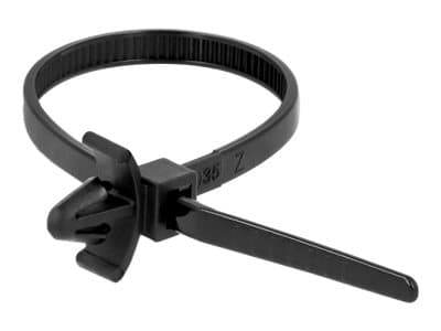 Delock Cable Tie with Expansion Anchor - Kabelfestebånd - 14 cm - svart