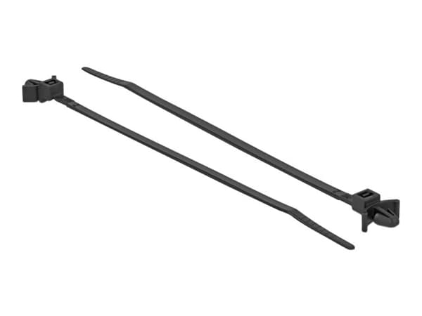 Delock Cable Tie with Expansion Anchor - Kabelfestebånd - 14 cm - svart