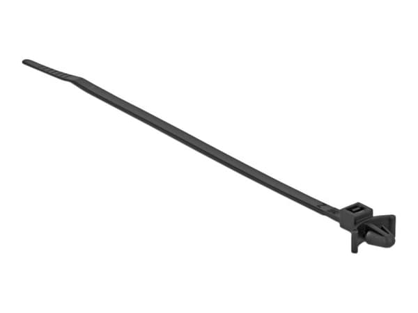 Delock Cable Tie with Expansion Anchor - Kabelfestebånd - 14 cm - svart
