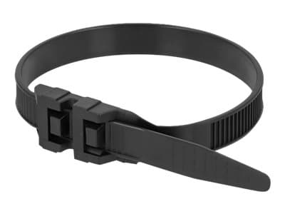 Delock Cable Tie with Double Locking - Kabelfestebånd - 19 cm - svart