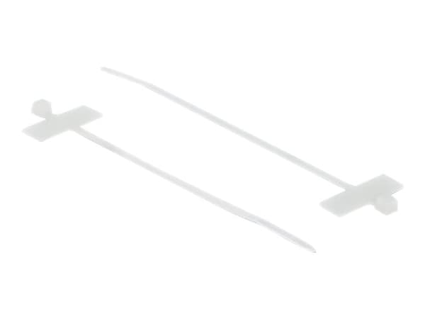 Delock Cable Tie with Label Tap - Kabelfestebånd - 10 cm - hvit (en pakke 10)