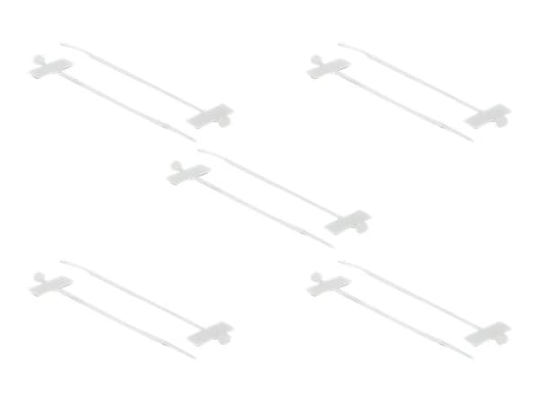 Delock Cable Tie with Label Tap - Kabelfestebånd - 10 cm - hvit (en pakke 10)
