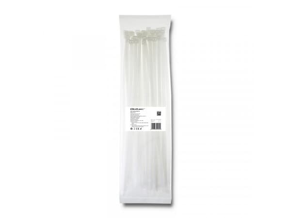 Qoltec - Kabelfestebånd - 40 cm - hvit (en pakke 50)