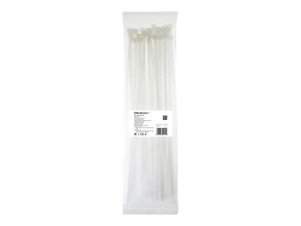 Qoltec - Kabelfestebånd - 40 cm - hvit (en pakke 50)