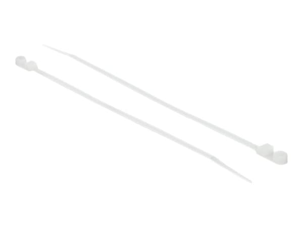 Delock Cable Tie with Fastening Eyelet - Kabelfestebånd - 16 cm - hvit (en pakke 10)